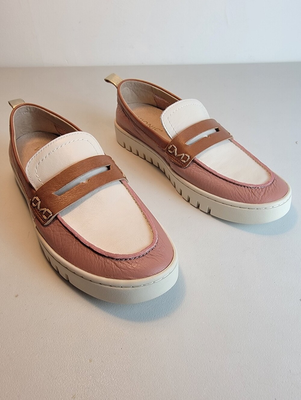 Vionic Uptown Penny Loafers Leather Slip On Shoe Comfort Rose/Pink Multi Sz 7.5 - Picture 3 of 10